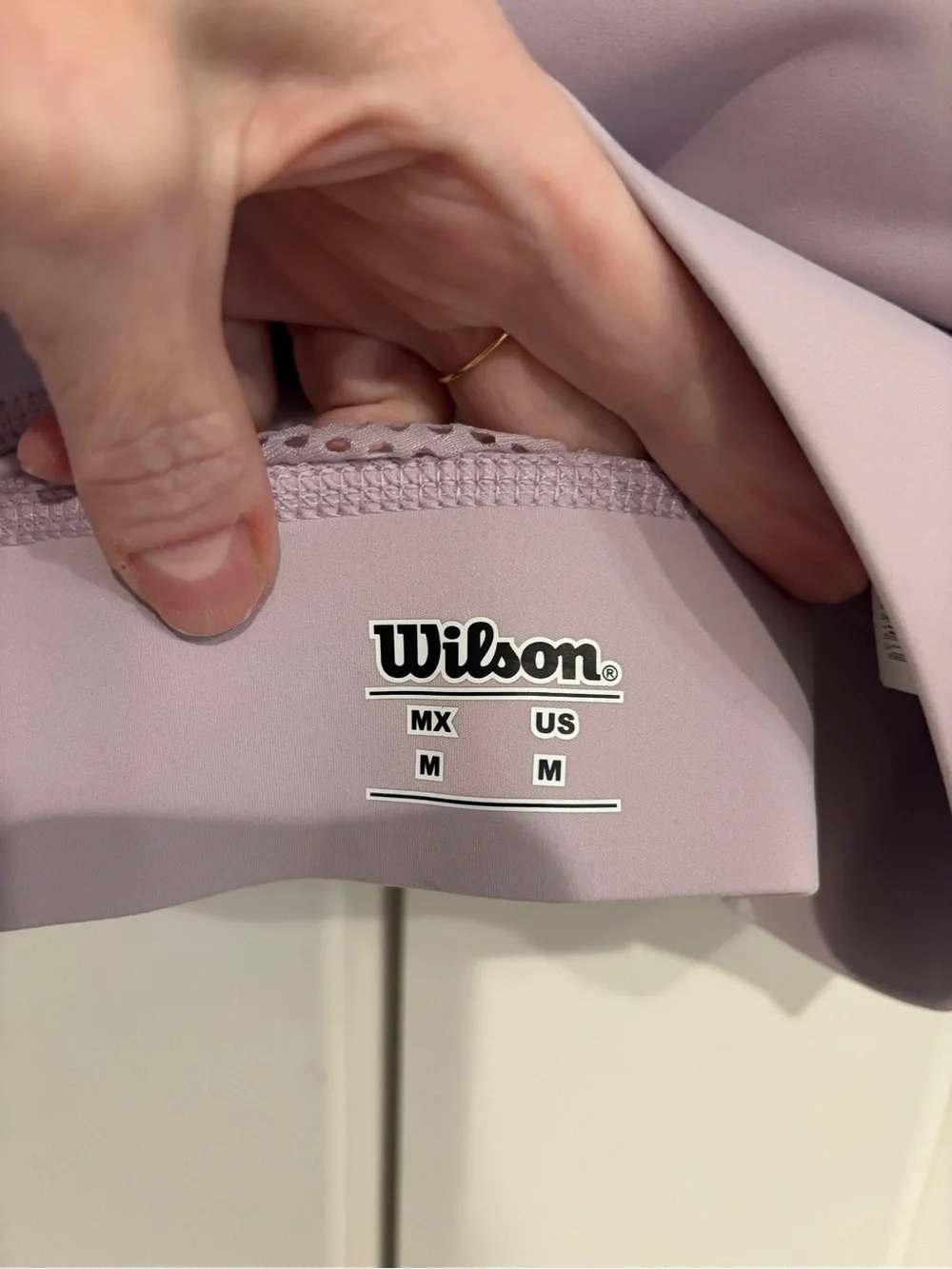 Wilson Lavender Long Line Sports Bra with Mesh Inset Back. Size M